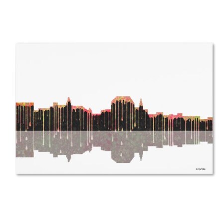 Trademark Fine Art Marlene Watson 'Augusta Maine Skyline II' Canvas Art, 30x47 MW0042-C3047GG